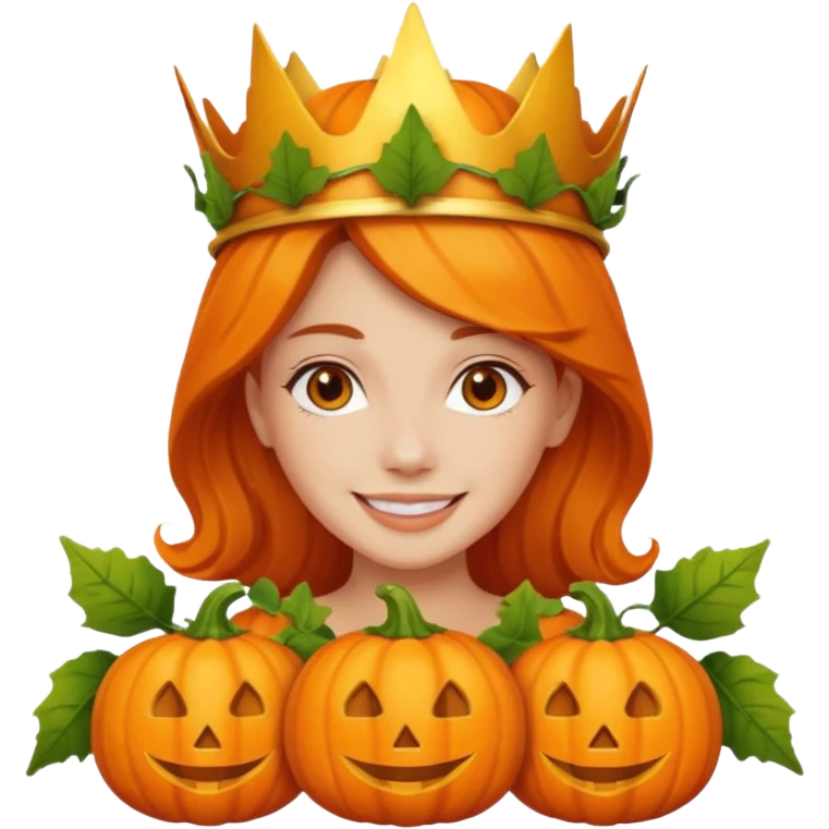 Pumpkin queen emoji