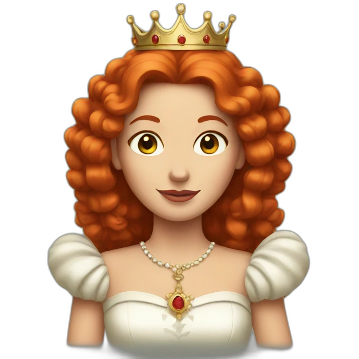 red headed queen emoji