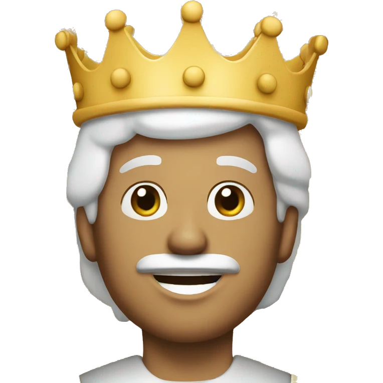 White skinned King with bread crumbs emoji