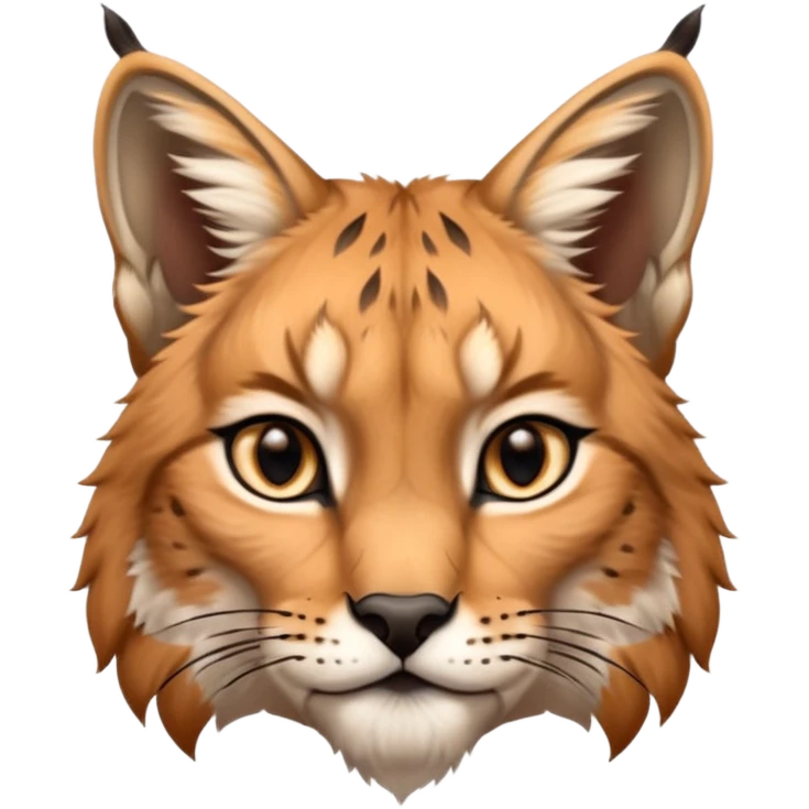 A high-resolution photo-realistic digital illustration of a young lynx, chest upward A high-resolution, photo-realistic digital illustration of a majestic young Eurasian lynx, shown from the shoulder upwards with lynx markings emoji