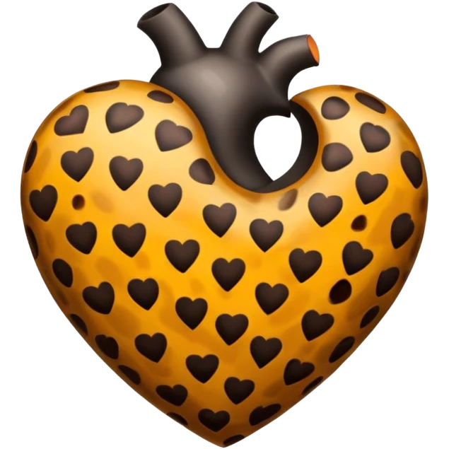 un cuore leopardato non giallo emoji