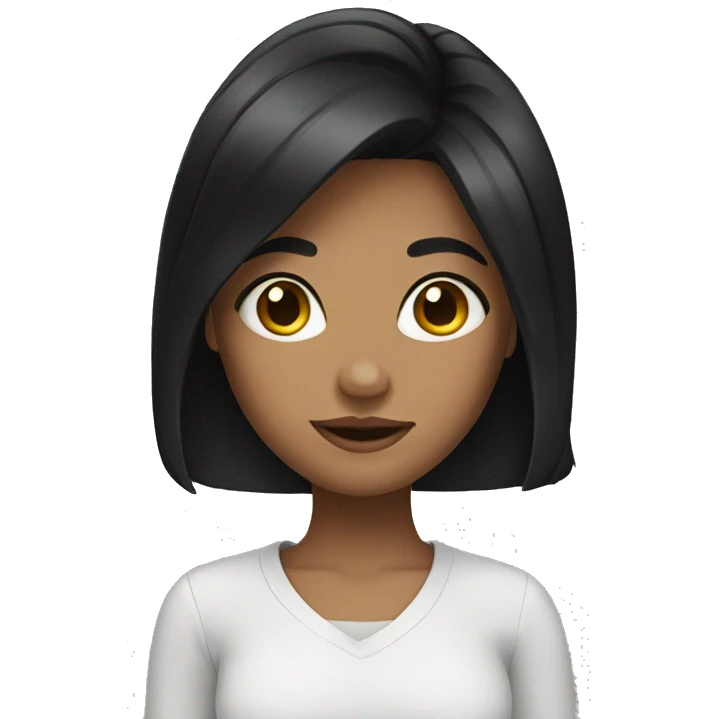 girl with black hair  emoji