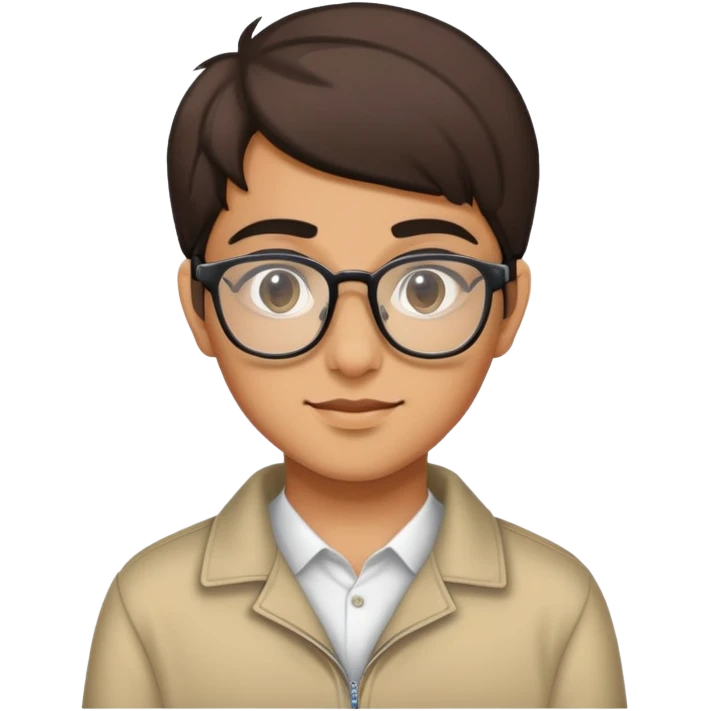 Iranian teenager with glasses  emoji