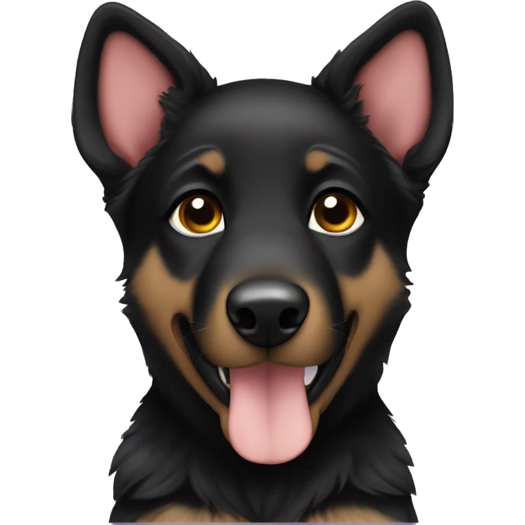 female black german Shepard puppy  emoji