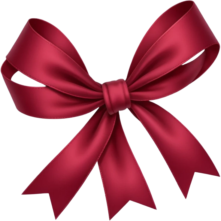 burgundy red ribbon emoji