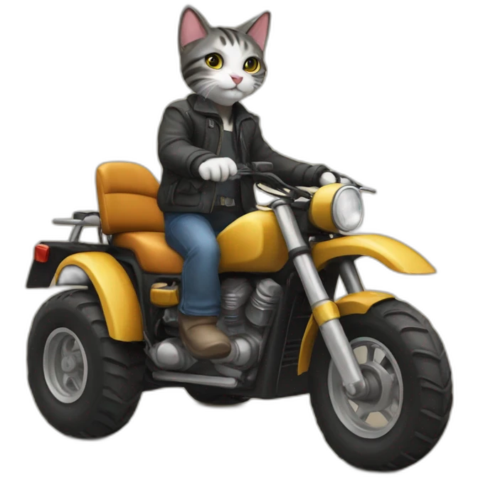 cat ride a thar emoji
