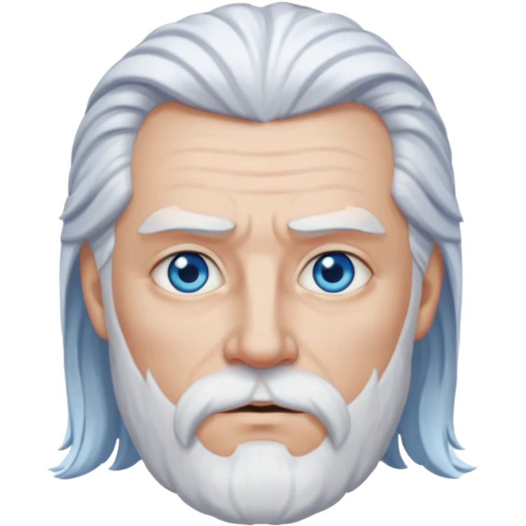 Odin with blue eyes, white hair emoji