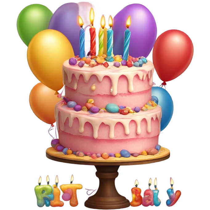 Birthday Cake and Balloons emoji