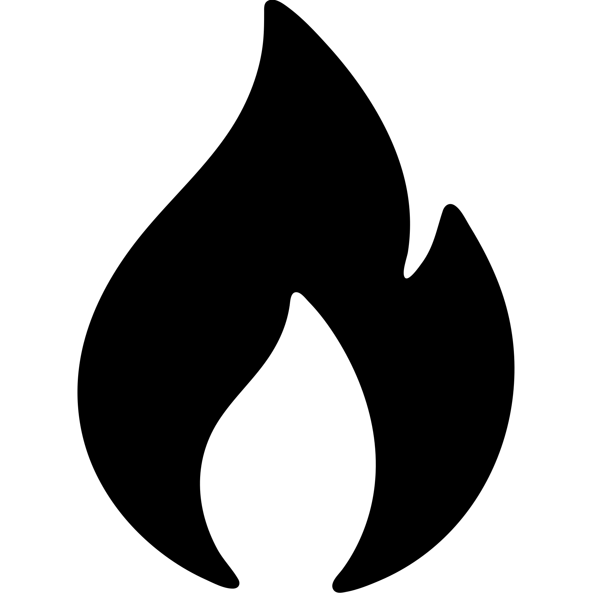 solid icon of a flame, minimal and modern emoji