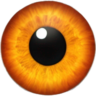 Lord of the Rings Eye of Sauron, glowing orange iris, surrounded by flames. emoji