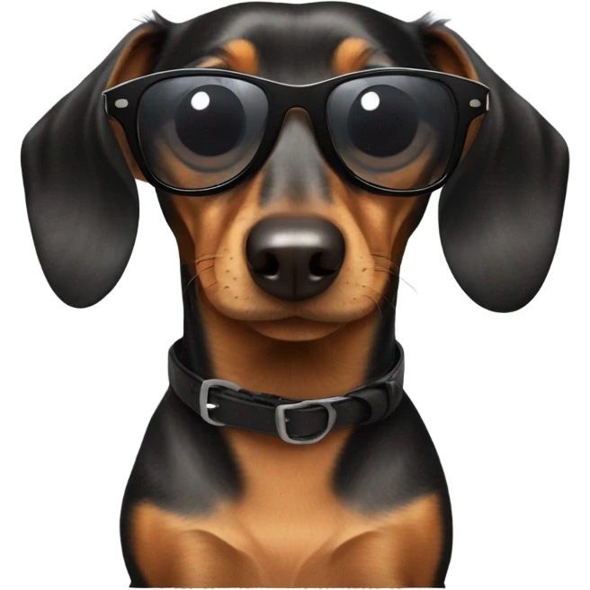Daschund wearing sunglasses emoji