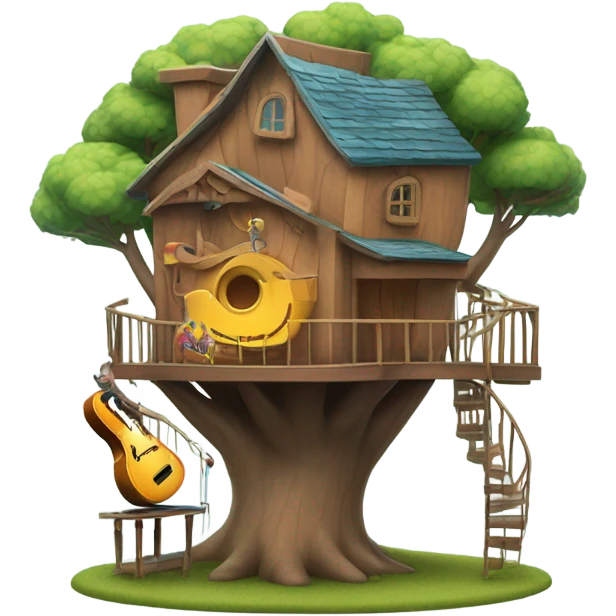 Musical treehouse emoji
