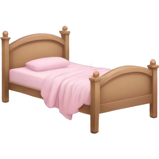 Light pink bed emoji
