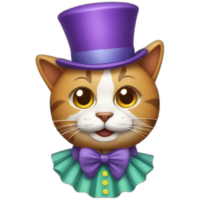 cat in a clown costume emoji