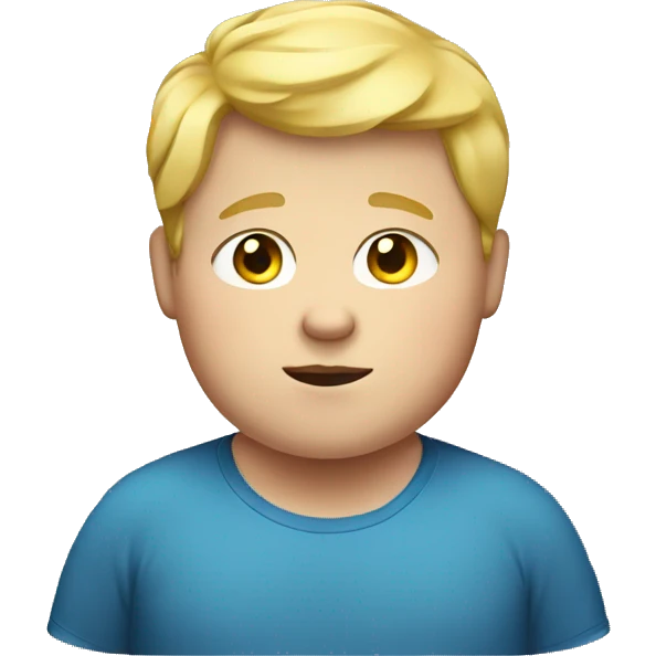 Overweight blond boy  emoji