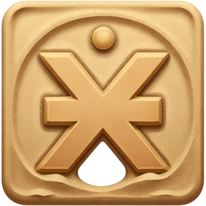 a sand themed correct mark emoji