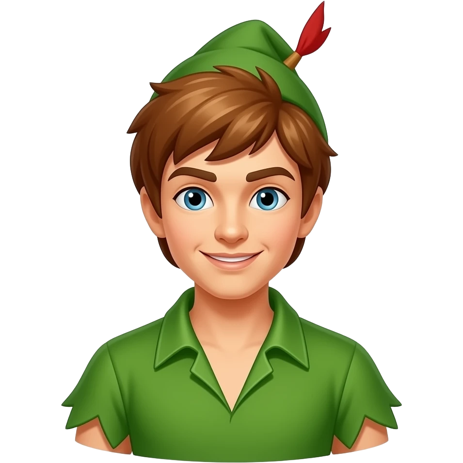 show the shadow of Peter pan emoji