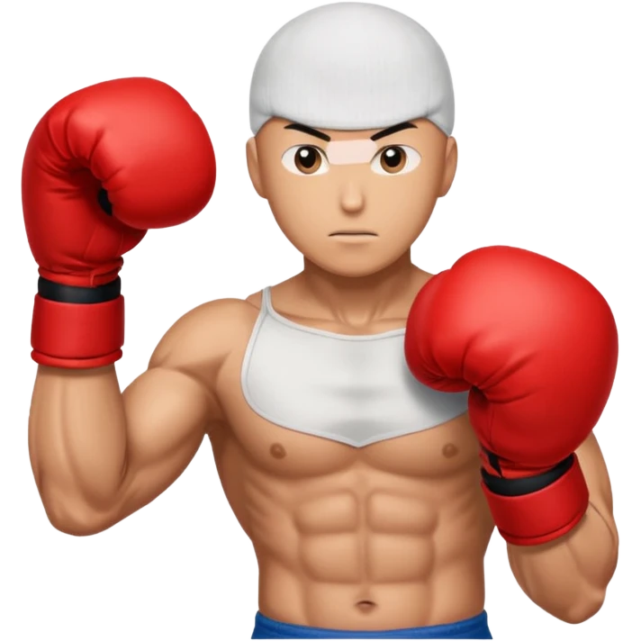 Saitama red hand punch with boxing glove emoji