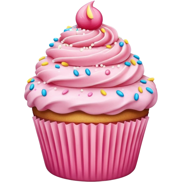Cupcake with pink icing emoji