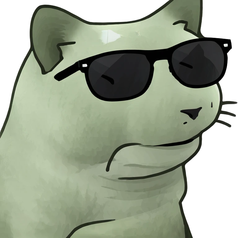 Cat with sunglasses emoji