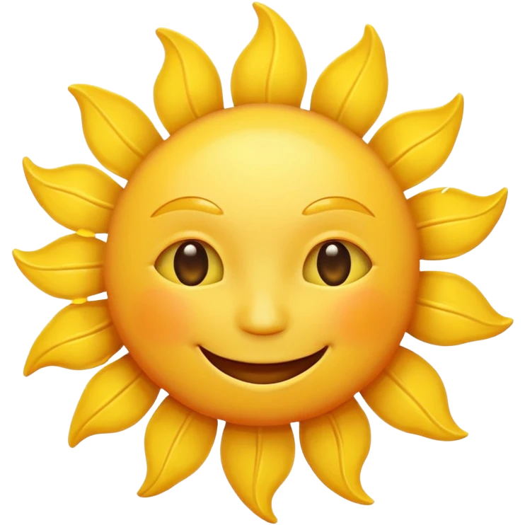 smiling sun emoji, simple and cheerful emoji