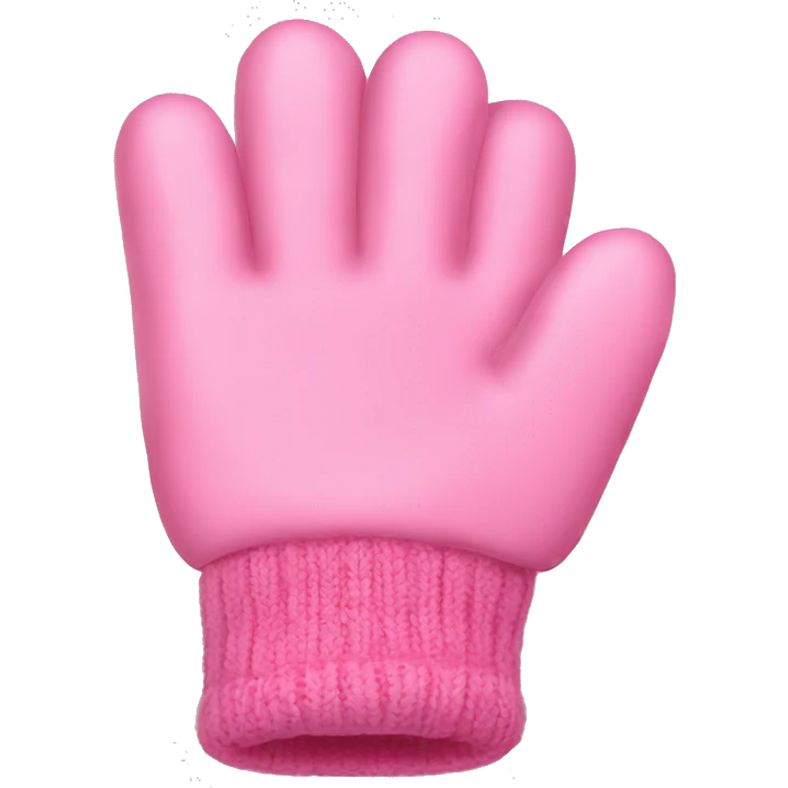 Zacht roze wollige handschoenen emoji