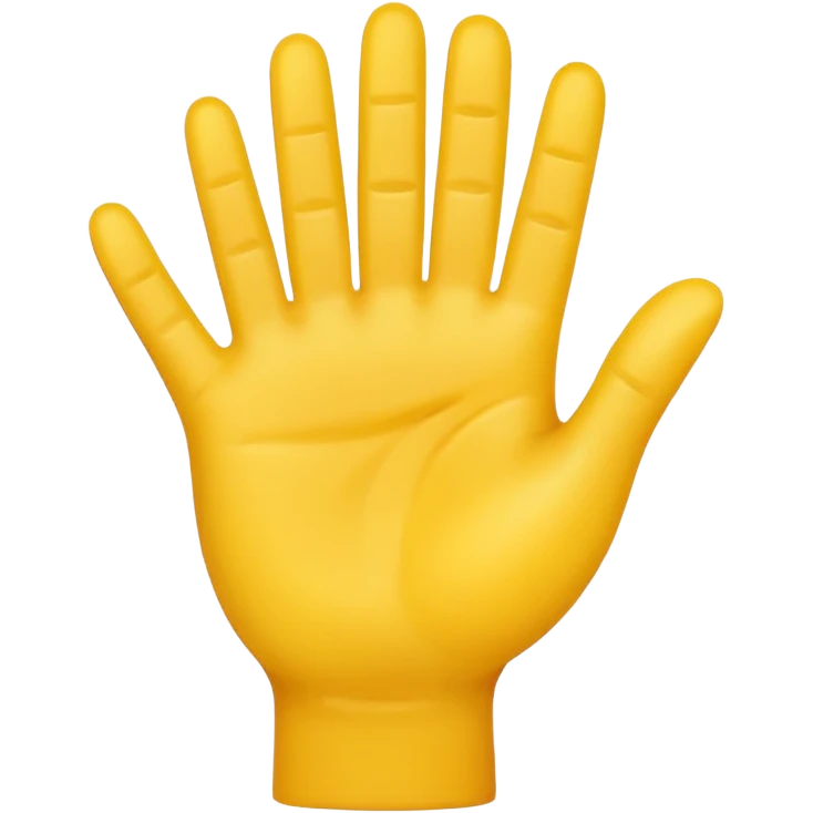 raised hand (stop gesture) yellow emoji style emoji
