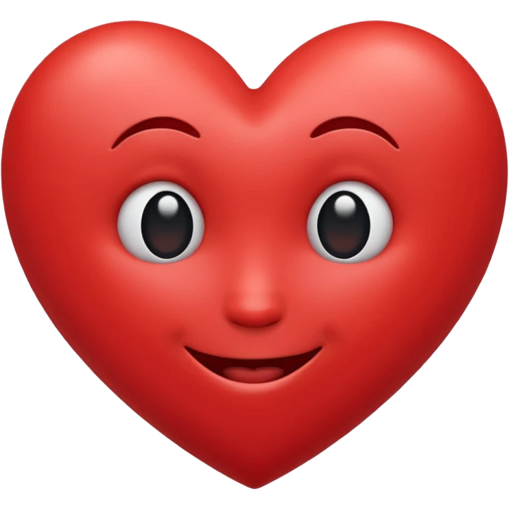 Big heart with a face  emoji