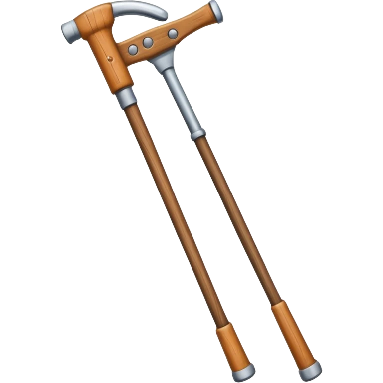 Detailed crutch emoji