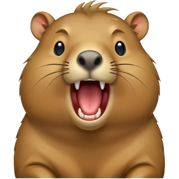 capybara is screaming emoji