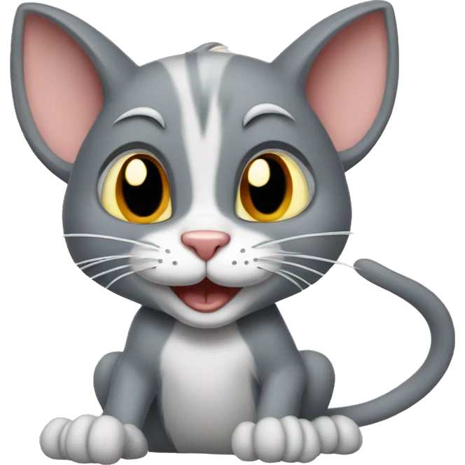 tom cat and jerry mouse emoji