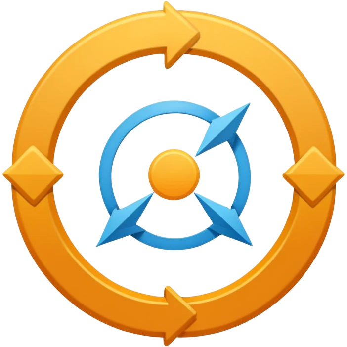 diagram of circle expanding outward with arrows emoji