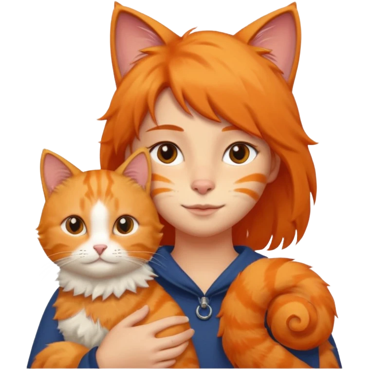 person with cat on their shoulder emoji