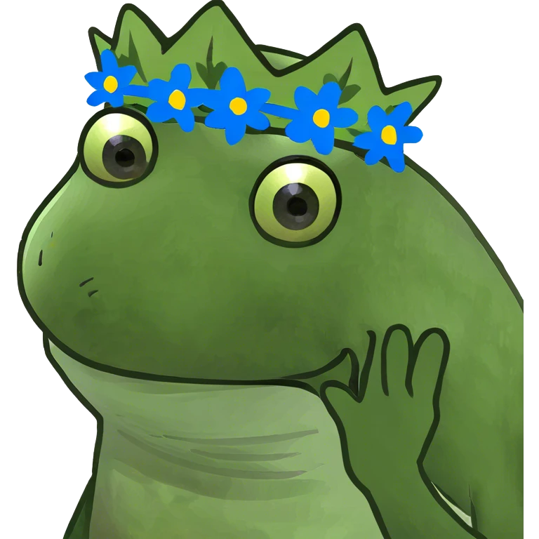 blue flower emoji