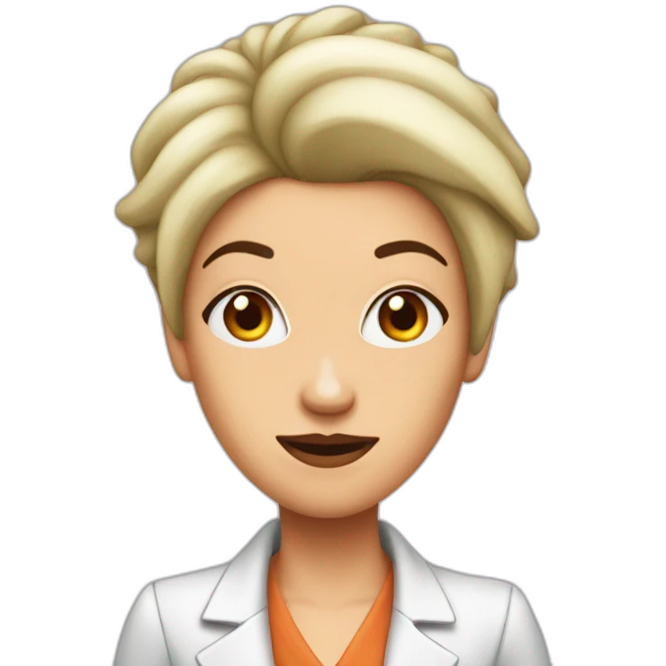Dexter from Dexter's laboratory as a woman with read hair emoji