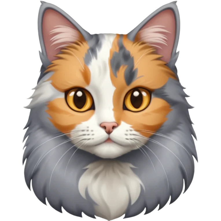 Grey cat and an calico cat together  emoji