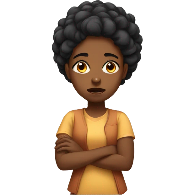 irritated black girl emoji
