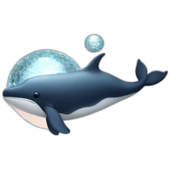 whale+mirror ball emoji