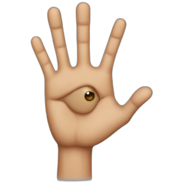 Second finger from e.t. hand emoji