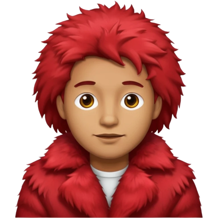 men red fur coat emoji