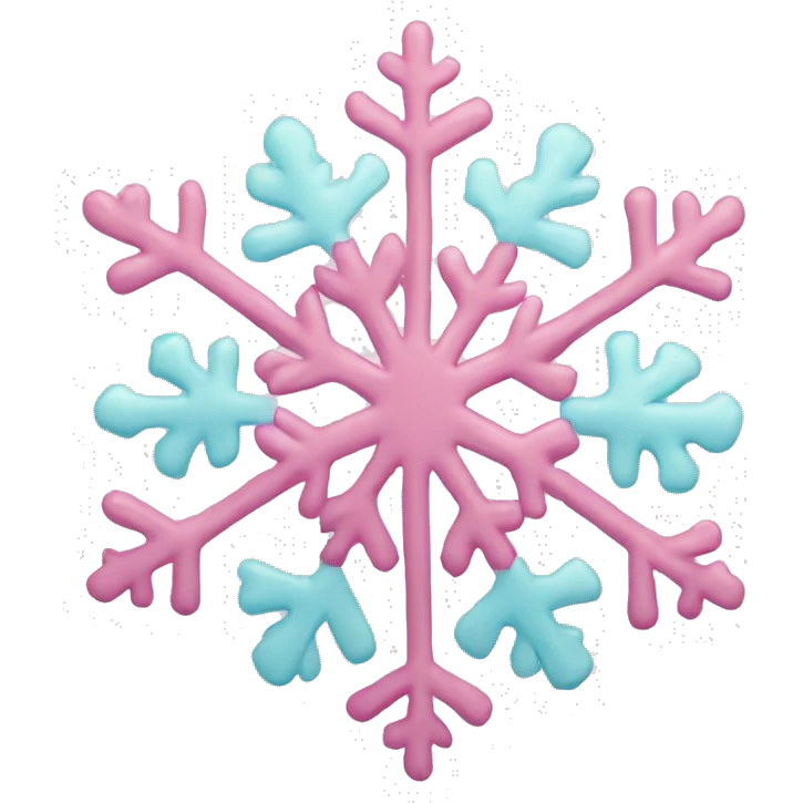 pastel pink snowflake  emoji