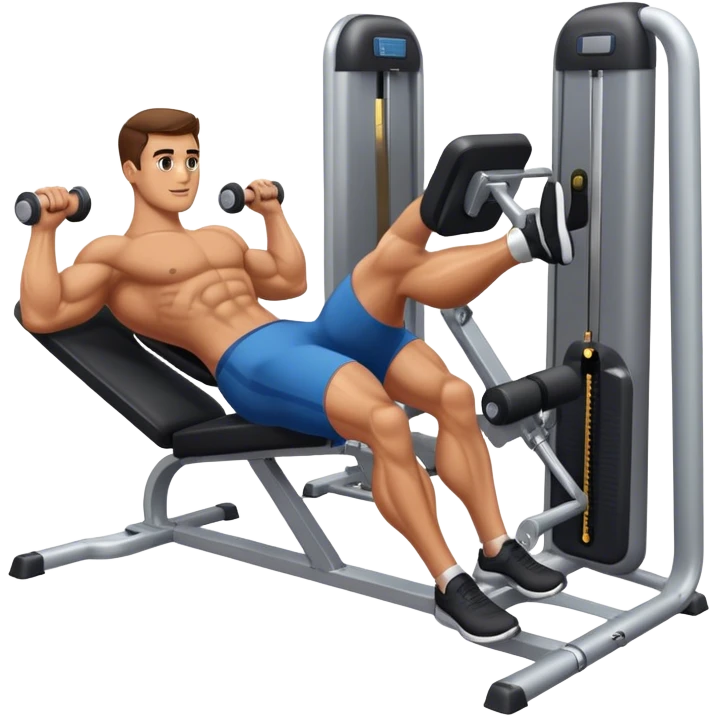 guy leg-extension machine emoji