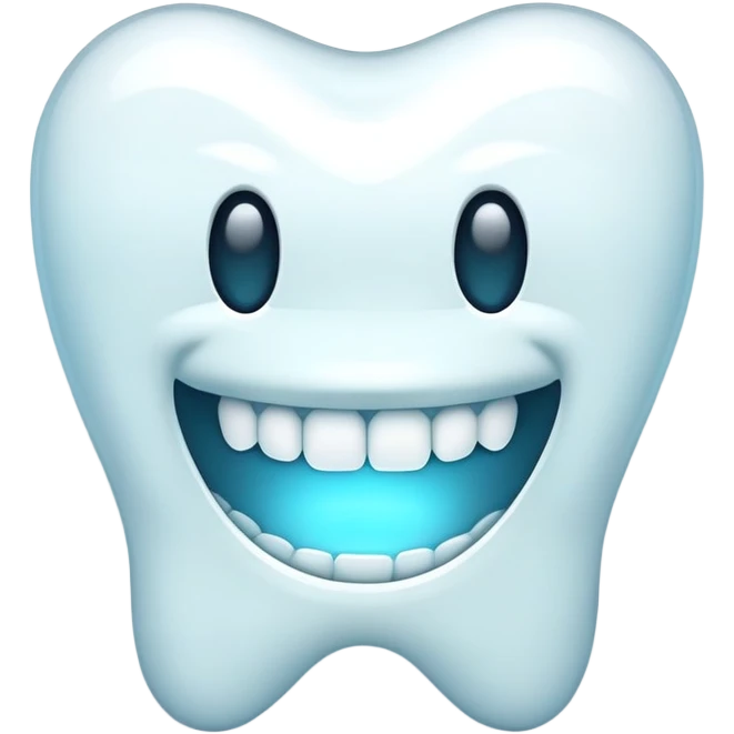 Glowing teeth emoji