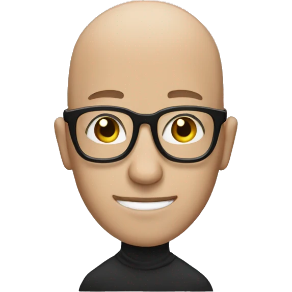 Bald Man with glasses and guitar emoji