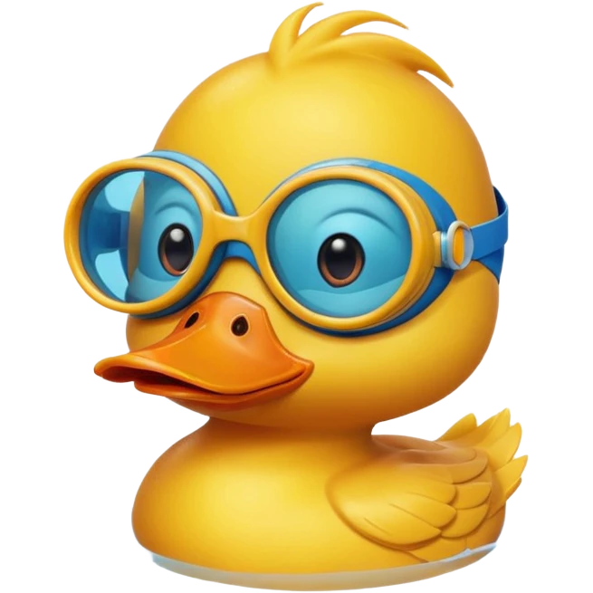 duck with swimming goggles emoji