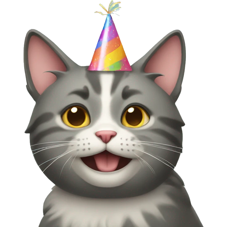 happy birthday cat emoji