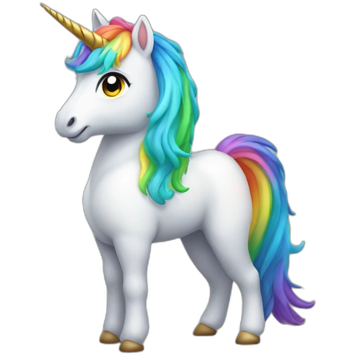 Rainbow Unicorn Full Body emoji