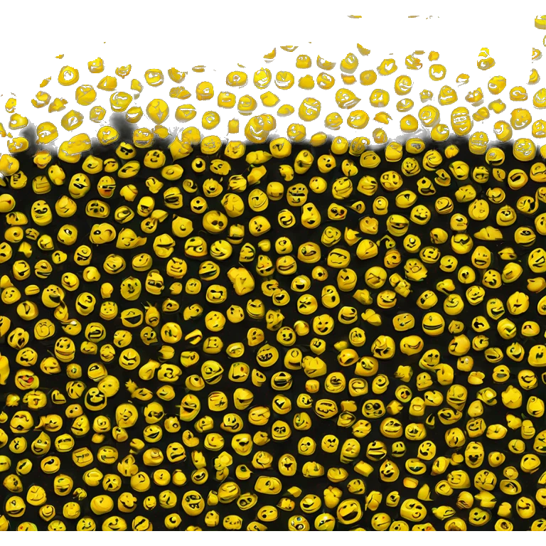 Black and yellow emoji