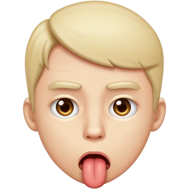 Upset, sticking tongue out at someone emoji
