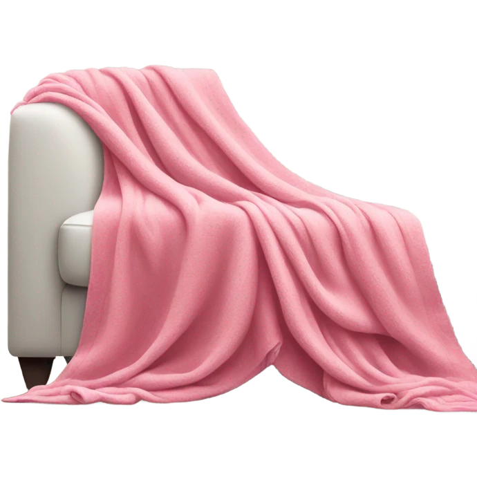 Pink Blanket on a white couch  emoji